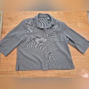 EUC VINTAGE Draper's Studio Houndstooth Button Down Blouse Top Shirt